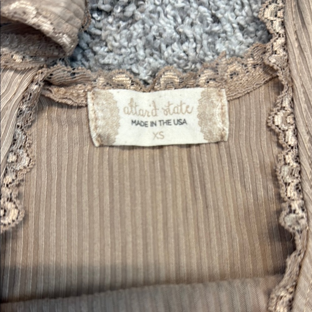 Altar'd State “Howdy” Tan Ribbed Top - Picture 2 of 3